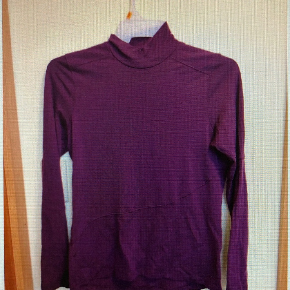 Purple Turtleneck Long Sleeve Top